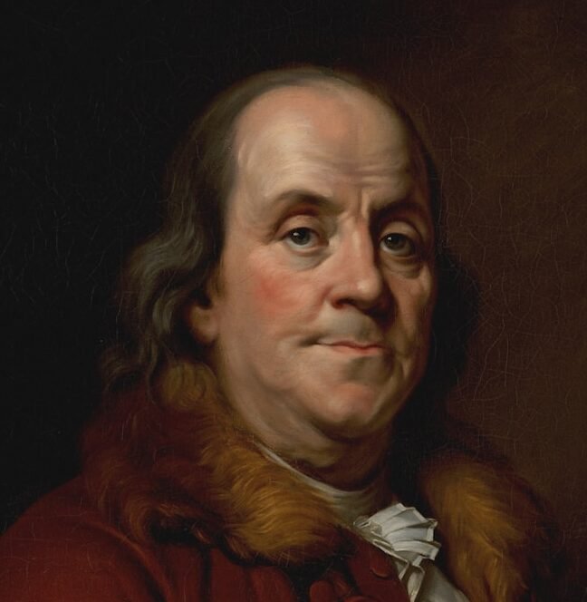 a painting of a man in a red coat